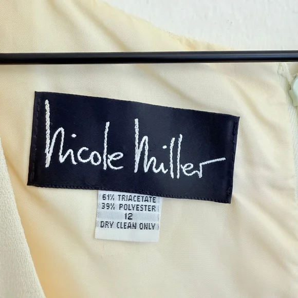 Nicole Miller Women's Cream Sleeveless Maxi Dress Size 12 - Picture 5 of 6